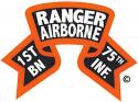  Ranger 1st Battalion Old Style Tab Decal