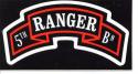  Ranger 5th Battalion Tab Decal