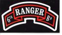 Ranger 6th Battalion Tab Decal Ranger 6th Battalion Tab Decal