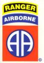 Army 82nd Airborne Division with Ranger Tab Decal 