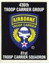 Army 436th Troop Carrier Group Airborne Decal