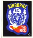 Army 503rd Infantry (The Rock) Airborne Decal