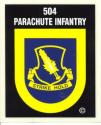 Army 504th Infantry Airborne Decal