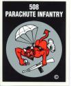 Army 508th Parachute Infantry (Devil's) Airborne Decal