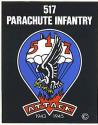 Army 517th Parachute Infantry Airborne Decal