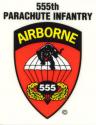 Army 555th Parachute Infantry (Triple Nickles) Airborne Decal