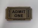 Admit One - Afghanistan Patch 09-11-2011