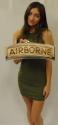 Airborne Tab (Tan) Metal Sign 17 x 7" Airborne Tab (Tan) Metal Sign 17 x 7"