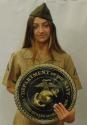 Department of Navy US Marine CORPS All Metal Sign 15" Round