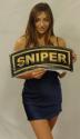 Sniper Tab Metal Sign  18 x 8"