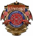 Firefighter Never Forget All Medal Sign