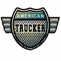 AMERICAN TRUCKER SHIELD All Metal Sign