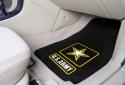 Army Star Logo Car Mats  Black  2 Piece Front 