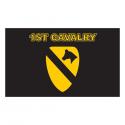 1st Cavalry Black Background Flag