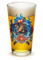 FIRE DOG FIRST IN LAST OUT PINT GLASS