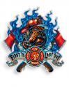 FIRE DOG FIRST IN LAST OUT DECAL