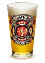 FIRE HONOR COURAGE SACRIFICE 343 BADGE PINT GLASS