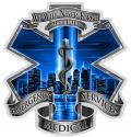 911 EMS BLUE SKIES WE WILL NEVER FORGET DECAL