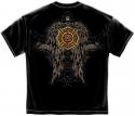 FIREFIGHTER SKULL WINGS FULL FRONT AND BACK PRINT T-SHIRT