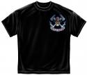 Firefighter Fire Rescue, Haz-Mat, black short sleeve T-Shirt FRONT