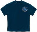 Firefighter Fire Rescue, Service Before Self, blue short sleeve T-Shirt FRONT