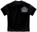 Firefighters Fire Dog First In Last Out black short sleeve T-Shirt FRONT