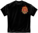 Firefighters Fire Rescue American Made black short sleeve T-Shirt FRONT