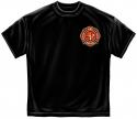 Firefighters Fire Rescue, Courage, Honor, black short sleeve T-Shirt FRONT