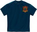 Firefighters Fire Rescue Service Before Self blue short sleeve T-Shirt FRONT