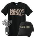 US NAVY DAD Navy Dad with Anchor Logo Khaki Imprint Gift Pack.