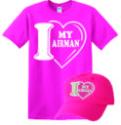 I LOVE MY AIRMAN Full Front Gift Pack.  AVAILABLE COLORS:  BLUE, DAISY, HELICONI