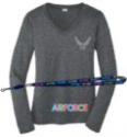 U.S. Airforce Symbol Bling Design Ladies Long Sleeve T-shirt Gift Pack.  ALSO AV