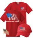 Patriotic and Veteran Proud American / Support Our Troops Gift Pack, Includes T-