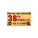 38th Parallel  Metal Sign 
