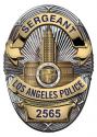 Los Angeles (Sergeant) Department Officer's Badge all Metal Sign with your badge
