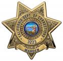 California Department of Corrections (Warden) Badge all Metal Sign with your Bad