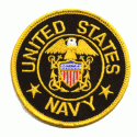 Navy Crest Round Patch
