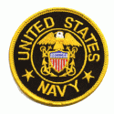 Navy Crest Round Patch Navy Crest Round Patch