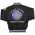 Arny National Guard Direct Embroidered and Patch Satin Jacket