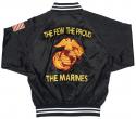 The Few The Proud The Marines Direct Embroidered and Patch Satin Jacket