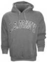 U.S. Navy Embroidered Applique on Grey Fleece Pullover Hoodie