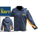 US Navy Direct Embroidered Windbreaker Jacket with Detachable Hoods