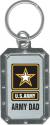 US Army Star Dad Metal Key Chain