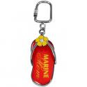 Marine Mom Metal Flip Flop Key Chain