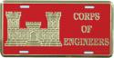Army License Plate Corp of Engineers