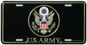 US Army License Plate with Crest