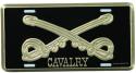 Army License Plate Cavalry Crossed Swords 