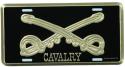 Army License Plate Cavalry Crossed Swords 