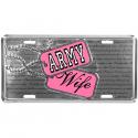 Army License Plate Army Wife Dog Tag with Creed Background