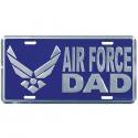 Air Force License Plate Air Force Dad with Wing Logo